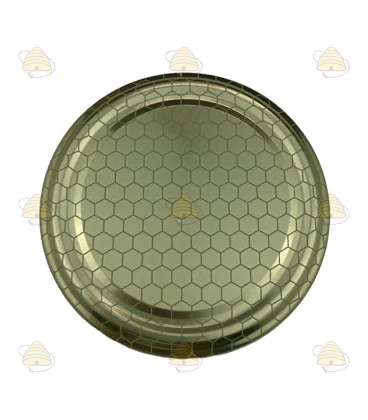 Deksels goudkleurig raat motief, 63 mm TO, 20 stuks