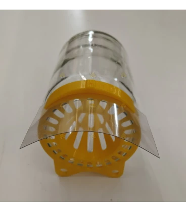 Piège à frelon en verre (position horizontale) jaune - BeeFun®