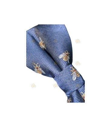 Nœud papillon abeilles - bleu