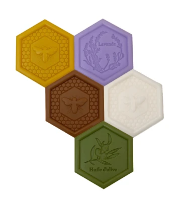 Coffret de savons hexagonaux – 5 x 100 g