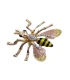 Broche abeille ailes roses